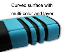 Multi-color silicone natural shaping product-Curved surface with multi-color and layer1