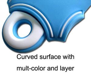 Multi-color silicone natural shaping product-Curved surface with multi-color and layer2